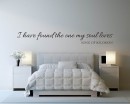 I have found the one my soul loves. I Have Found Quotes Wall Decal Love Vinyl Art Stickers